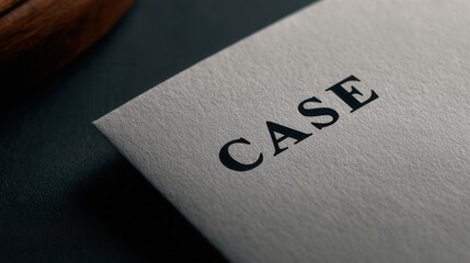 Strong Declaration of Justice on a Minimalist Legal Document Set Against a Dark Surface