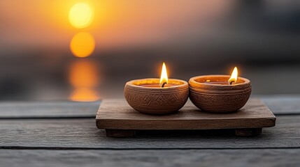 Golden Lamps Light up Varanasi During Diwali Festival Along the Ganges River