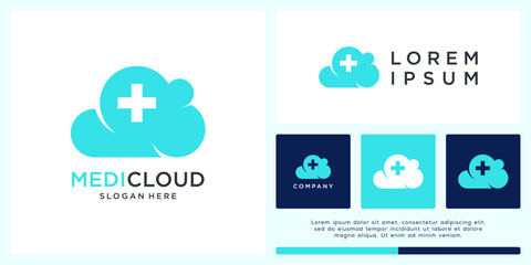 Medic cloud logo design template