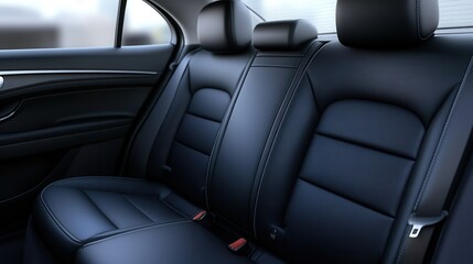 Luxurious Black Leather Car Interior Offering Ultimate Comfort for Every Journey