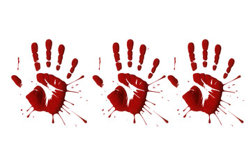 Bloody handprints create a chilling scene, perfect for horror themes, Halloween designs, or crime scene visuals that evoke suspense and intrigue, adding a dark and dramatic touch, ideal for thrillers