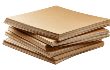 Stack of light brown cardboard sheets