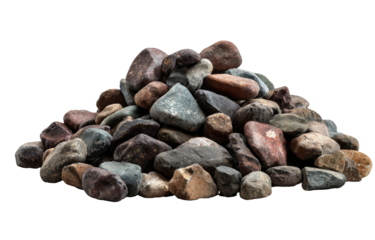 Pile of various-colored rocks