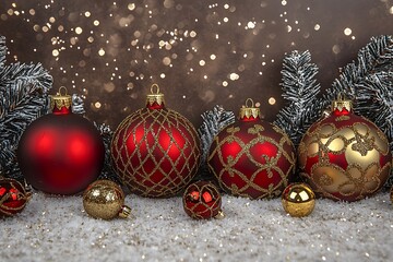 christmas decoration on a red background