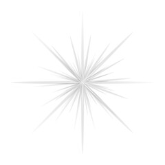 Fototapeta premium Bright white starburst light effect with numerous radiating rays design isolated on transparent background