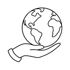 earth globe vector illustration