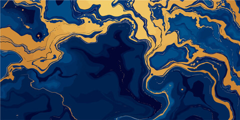 Blue and yellow paint illustration of the world map and Europe continent geography art © RASEL