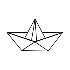 paper boat on white background