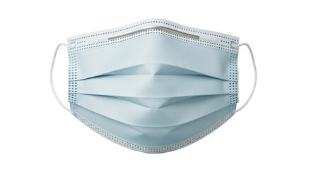 Light Blue Disposable Medical Face Mask, Isolated transparent background