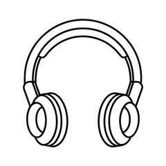 🎧 Black stereo music headphones on a white isolated background for sound technology and audio entertainment