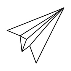 paper plane isolated on white