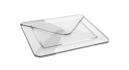 Transparent envelope icon isolated on a transparent background