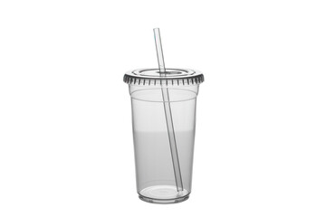 Quench your thirst with this clear plastic tumbler and straw, perfect for smoothies, iced coffee, or water, a versatile and reusable cup for your everyday hydration needs, stay refreshed!