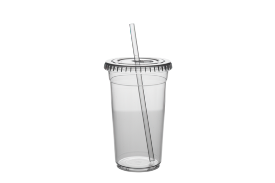 Quench your thirst with this clear plastic tumbler and straw, perfect for smoothies, iced coffee, or water, a versatile and reusable cup for your everyday hydration needs, stay refreshed!