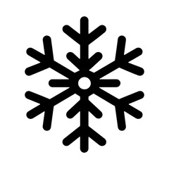 Obraz premium PNG Minimalist black snowflake icon