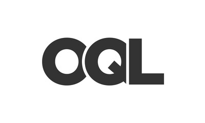 OQL logo design template with strong and modern bold text. Initial based vector logotype featuring simple and minimal typography. Trendy company identity.