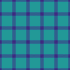Fototapeta premium Model pattern plaid texture, picnic vector fabric textile. Tribal seamless tartan check background in indigo and teal colors.