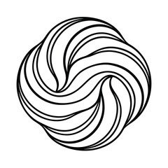 Colorful swirling abstract spiral shape illustration featuring a dynamic vector pattern, light texture, and decorative wave elements for a vibrant art design