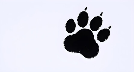 paw, print, animal, black, cat, dog, wolf, bear, lynx, fox, track, step, trace, pad, claw, outline, silhouette, vector, icon, symbol, graphic, mark, stamp, impression, trail, wild, wildlife, pet, crea © mrpixel
