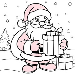 santa claus with gifts