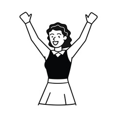 girl with arms outstretched