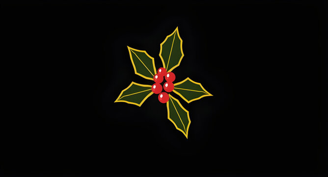 holly,berry,christmastree,floral,artwork,graphicdesign,leafcluster,winterleaf,joyseason,frostless,redleaf,greenleaf,christmassymbol,traditionalart,flatstyle,ornamental,geometric,hollybranch,berrybranc