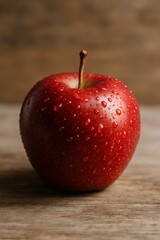 Fresh red apple macro