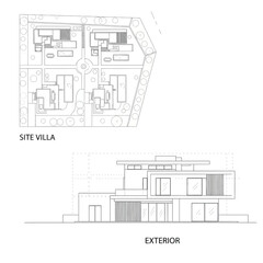 Architectural Plans for a Modern Villa architecture