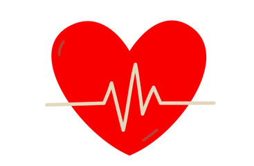 heart and heartbeat symbol