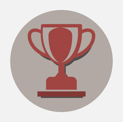 Minimalist Red Trophy Award Icon
