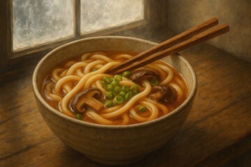 Warm bowl of udon