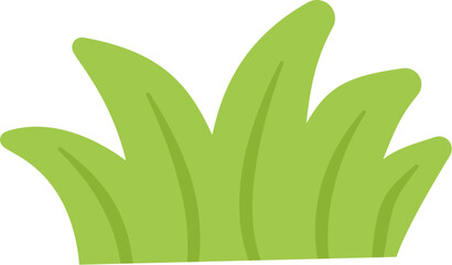 Fresh green grass cartoon illustration for nature background, landscape decoration, eco theme, and outdoor scene design
