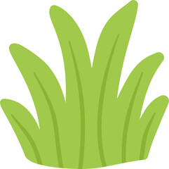 Fresh green grass cartoon illustration for nature background, landscape decoration, eco theme, and outdoor scene design