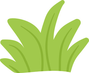Fresh green grass cartoon illustration for nature background, landscape decoration, eco theme, and outdoor scene design