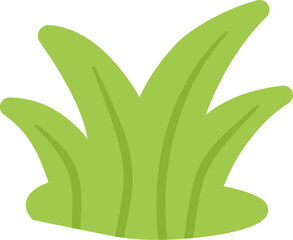 Fresh green grass cartoon illustration for nature background, landscape decoration, eco theme, and outdoor scene design