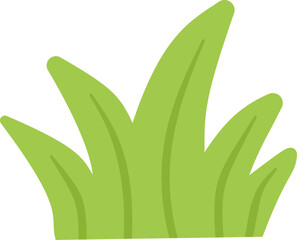 Fresh green grass cartoon illustration for nature background, landscape decoration, eco theme, and outdoor scene design