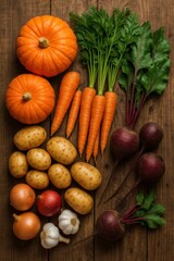 Fresh Autumn Vegetables Assortment