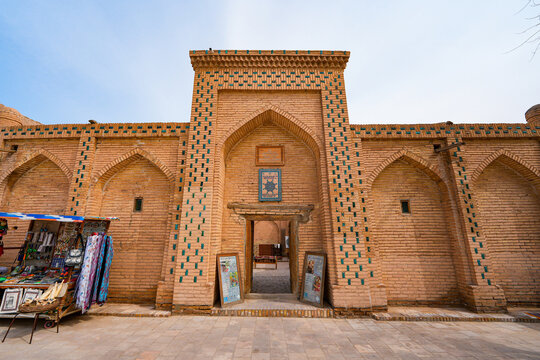 Madrasah Yoqueboy Khaja : traditional Islamic architecture in Khiva Old City in Uzbekistan, Central Asia