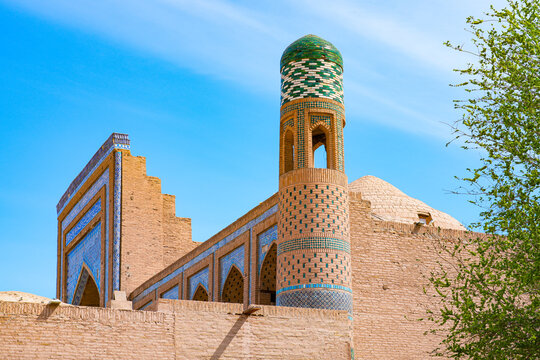 Muhammad Rahim Khan II Madrasah : grand 19th century complex in Khiva, Uzbekistan, Central Asia