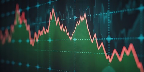 Investment finance chart,stock market business and exchange financial growth graph. Diagram