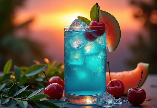 Cerulean Lagoon Cocktail Cherry-Picked Bounty Ice Horizon Euphoria Immersive Experience