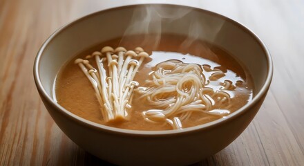 Organic miso broth ramen close-up for probiotic-rich nutrition and mindful wholesome eating inspiration