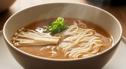 Miso broth ramen bowl close-up for wholesome gut-health dinner and mindful Japanese cuisine inspiration