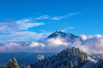 Grünten - Schnee - Winter - Berg - Sender - Allgäu 