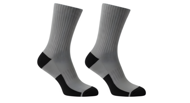 Stylish gray athletic socks for sports and everyday wear offering comfort and support, ideal for fitness enthusiasts and active lifestyles