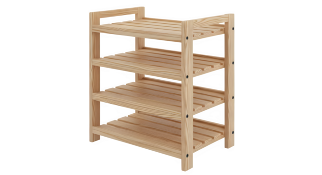 Organize your space with this versatile wooden shelving unit, perfect for storage, display, and creating a tidy home with natural warmth