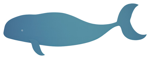 Naklejka premium PNG Whale minimalist form animal mammal shark.