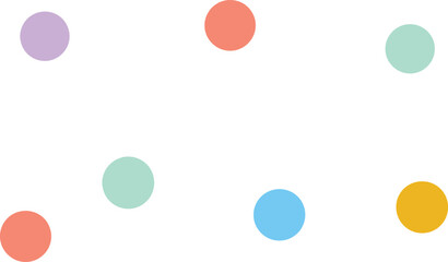 A whimsical and playful arrangement of colorful abstract oval shapes scattered across a clean white background evoking a sense of joy and lightness for design projects