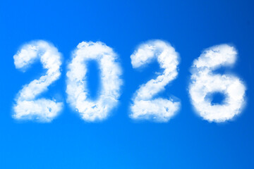 年賀状素材　 2026年の雲
