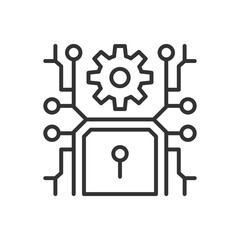 Data Security Icon - Smart Lock System Icon